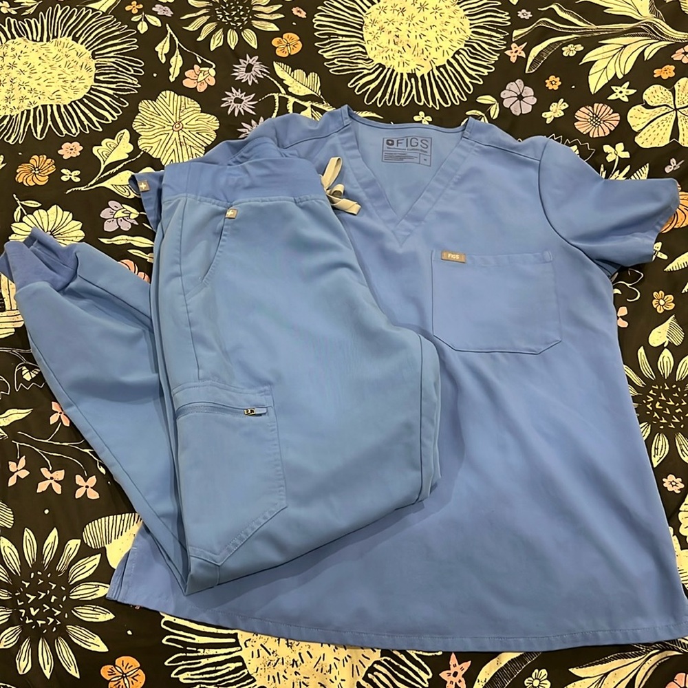 Women’s Ceil Blue Jogger Scrub Set